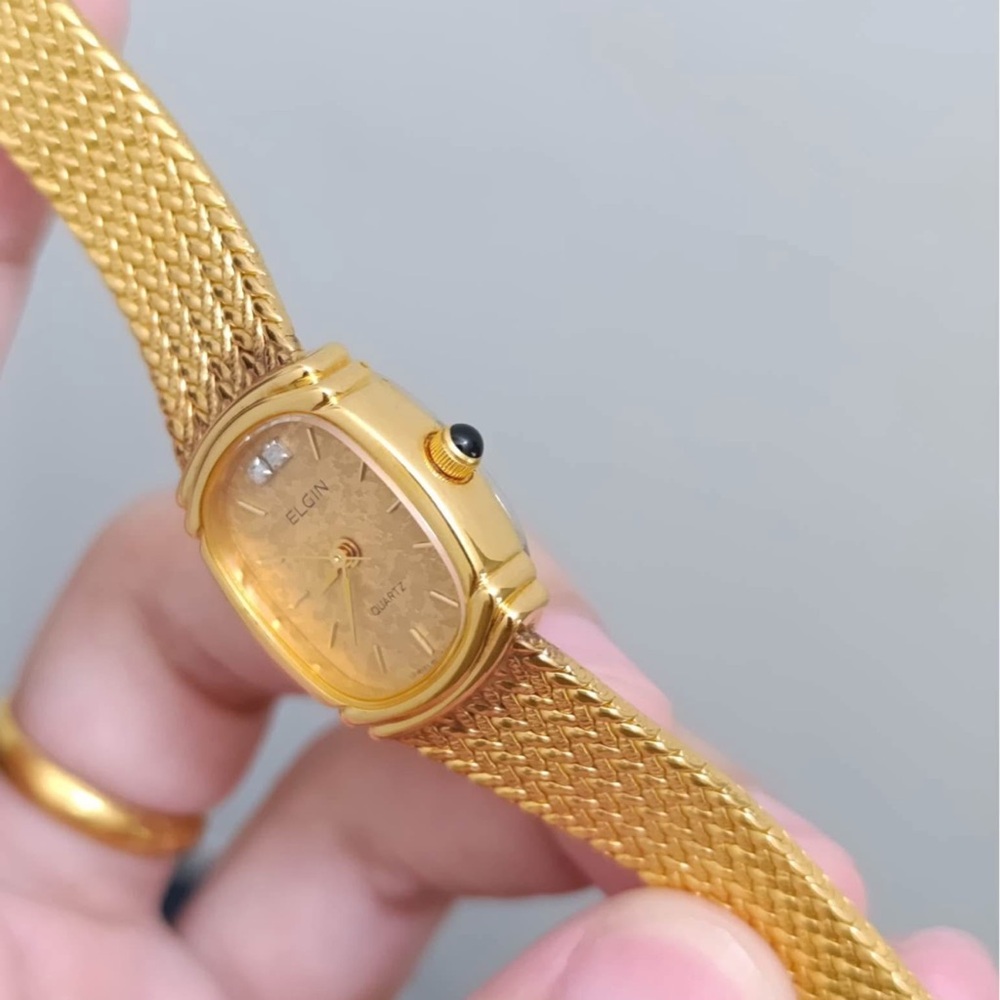 Vtg 1970s Elgin Quartz FK 283 Women’s Watch
[Like New] Gold Plated Mesh Bracelet - Picture 8 of 10